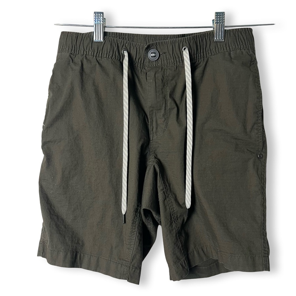 Vuori – Men’s Organic Cotton Drawstring Cargo Shorts Olive – Sz. Small
